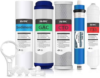 FS-TFC 5 Stage Reverse Osmosis System Replacement - Bet 10 inch water filtration cartridges